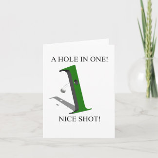 A Hole In One Golf Ball Card