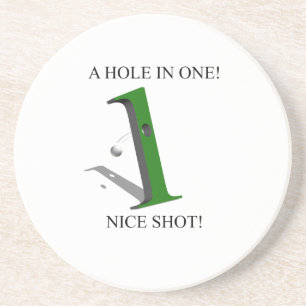A Hole In One Golf Ball Coaster