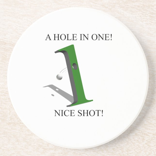 A Hole In One Golf Ball Coaster (Front)