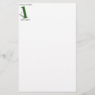 A Hole In One Golf Ball Stationery