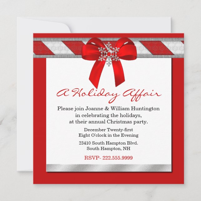A Holiday Affair Christmas Party Invitation (Front)
