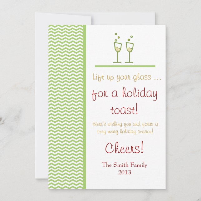 A Holiday Toast Card (Front)