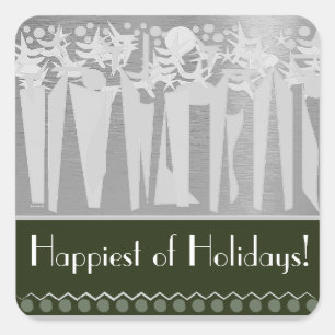 A HOLIDAY WITH ART DECO! :) SQUARE STICKER