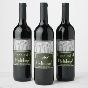 A HOLIDAY WITH ART DECO! :) WINE LABEL