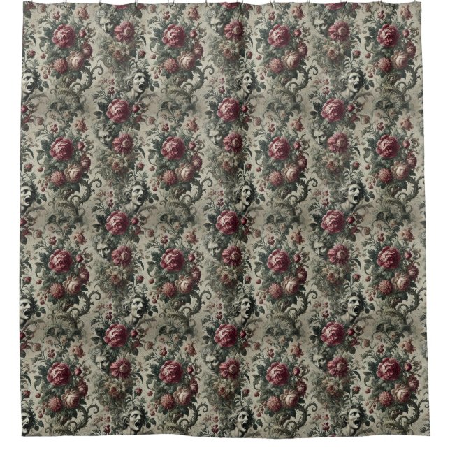 🌹 A Hollow Inheritance – Gothic Victorian Shower Curtain (Front)