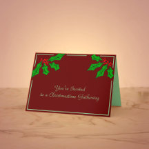 A Holly-Day Christmas Party Invitation