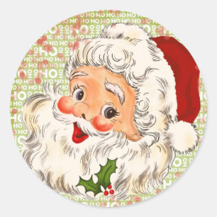 A Holly, Jolly Apple-Cheeked Santa Claus, Part 2 Classic Round Sticker
