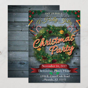 A Holly Jolly Christmas Party Invitation