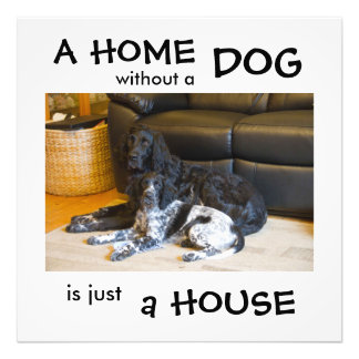 A home without a dog is just a house - wall art