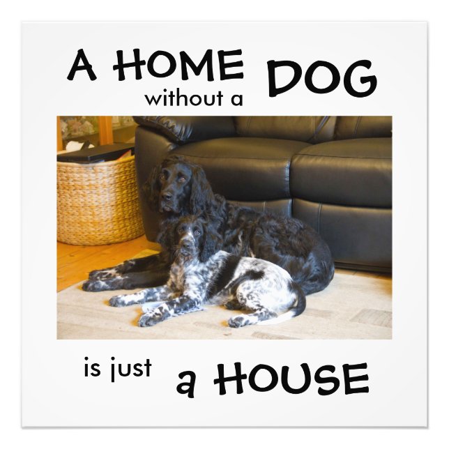 A home without a dog is just a house - wall art (Front)