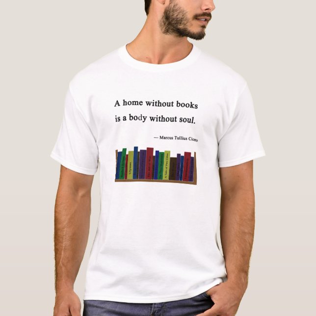 A Home Without Books Basic Tee (Front)