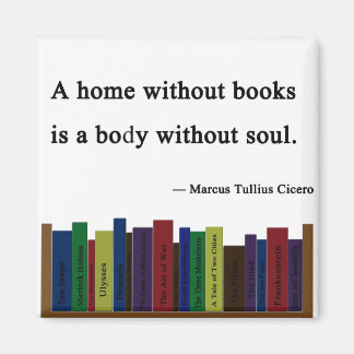 A Home Without Books Magnet