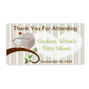 A Hoot Of A Baby Shower Gender Neutral Favour Labe