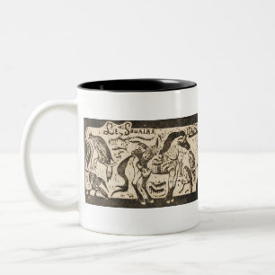 A Horse and Birds, headpiece for Le sourire (1899) Two-Tone Coffee Mug