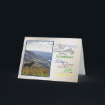 A horse birthday card for grandson.<br><div class="desc">A birthday card to say how great the recipient is! A horse looking out over a beautiful landscape. The photo was taken in the Lake District in the UK. See the whole range of invitations and cards in my store: http://www.zazzle.com/eggznbeenz.  All artwork copyright by Norma Cornes.</div>