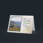 A horse birthday card for grandson.<br><div class="desc">A birthday card to say how great the recipient is! A horse looking out over a beautiful landscape. The photo was taken in the Lake District in the UK. See the whole range of invitations and cards in my store: http://www.zazzle.com/eggznbeenz.  All artwork copyright by Norma Cornes.</div>
