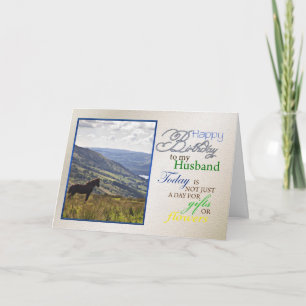 A horse birthday card for husband.