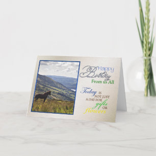 A horse birthday card from us all