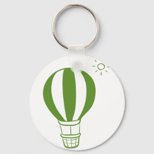 A hot air balloon and a sun key ring