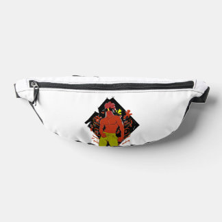 A hot rooster in a pop art style. bum bags