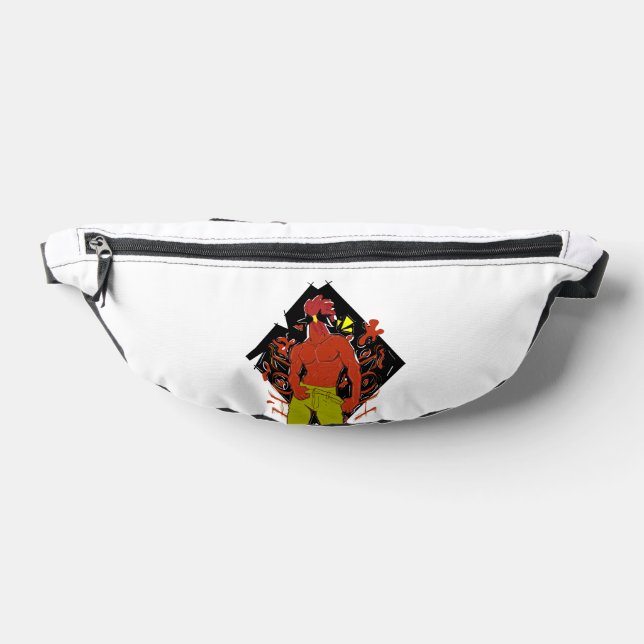 A hot rooster in a pop art style. bum bags (Lay Down)