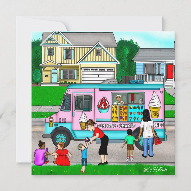 A Hot Summer Day | A Whimsical Illustration (Front)