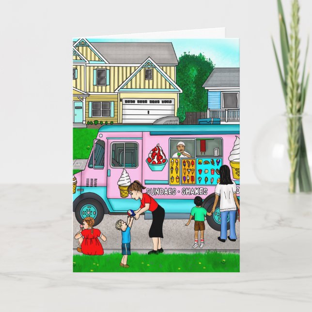 A Hot Summer Day | A Whimsical Illustration Card (Front)