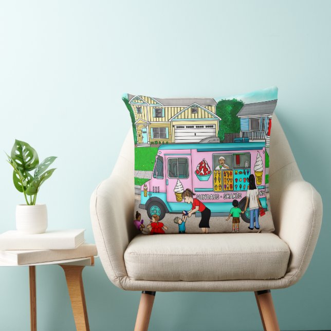A Hot Summer Day | A Whimsical Illustration Cushion (Chair)