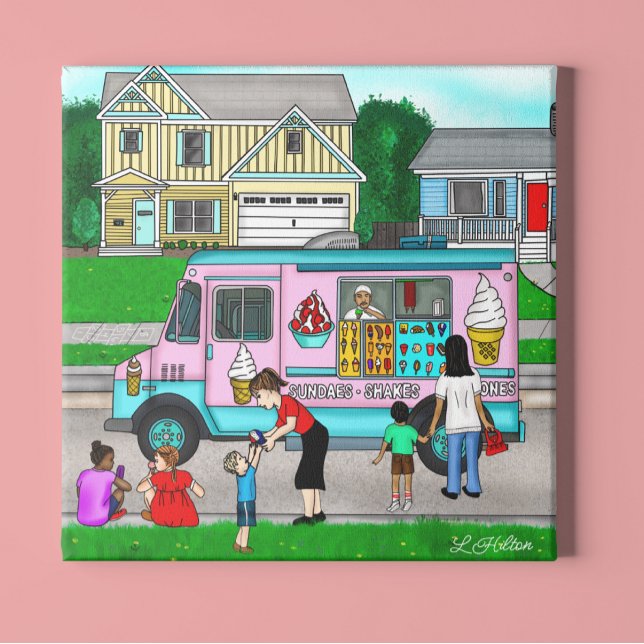 A Hot Summer Day | A Whimsical Illustration Photo Print (Creator Uploaded)