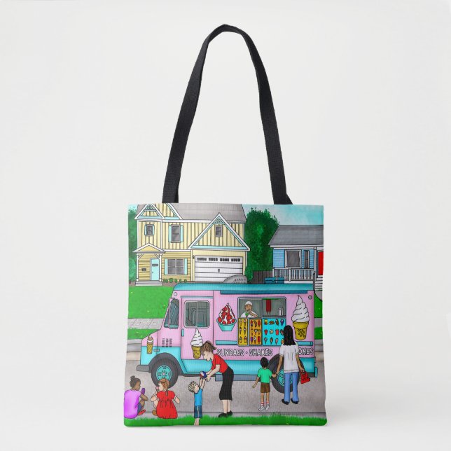 A Hot Summer Day | A Whimsical Illustration Tote Bag (Front)