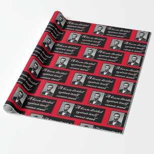 A House Divided Against Itself Cannot Stand Wrapping Paper