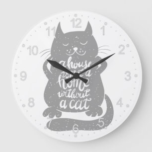 A house is not a home...- Choose background color Large Clock