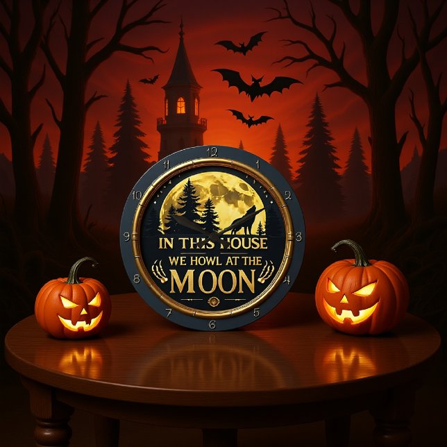 A House that Howls at the Moon Large Clock (Creator Uploaded)