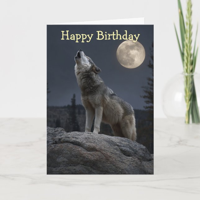 A Howling Wolf Card (Front)