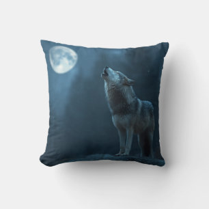 A Howling Wolf Cushion