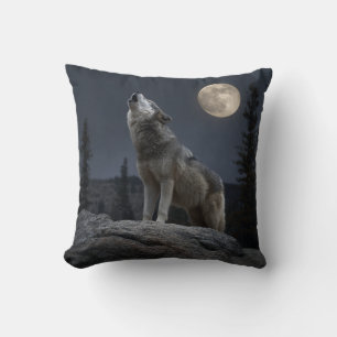 A Howling Wolf Cushion
