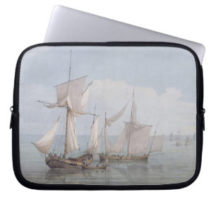 A Hoy and a Lugger with other Shipping on a Calm S Laptop Sleeve