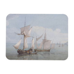 A Hoy and a Lugger with other Shipping on a Calm S Magnet