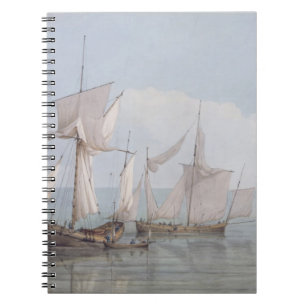 A Hoy and a Lugger with other Shipping on a Calm S Notebook