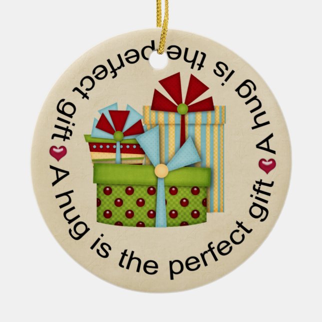 A hug ceramic tree decoration (Front)