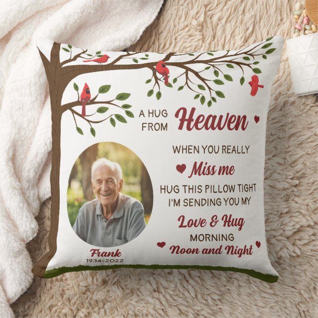 A Hug From Heaven Personalised Photo Pillow (Blanket)