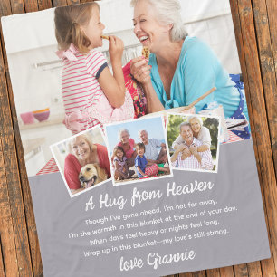 A Hug From Heaven Photo Memorial Keepsake Fleece Blanket