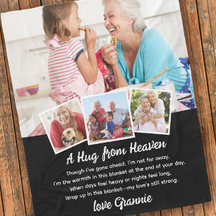 A Hug From Heaven Photo Memorial Keepsake Fleece Blanket