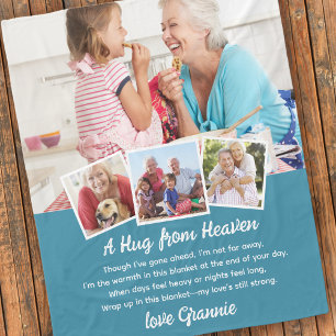 A Hug From Heaven Photo Memorial Keepsake Fleece Blanket