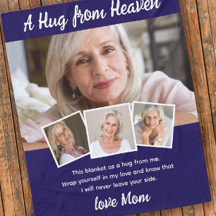 A Hug From Heaven Photo Memorial Keepsake Fleece Blanket