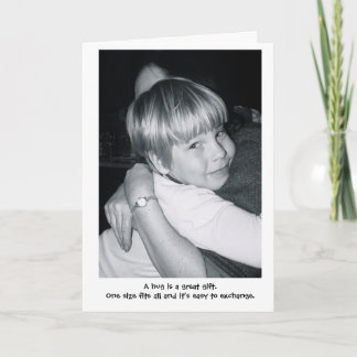 A  hug is a great gift. card