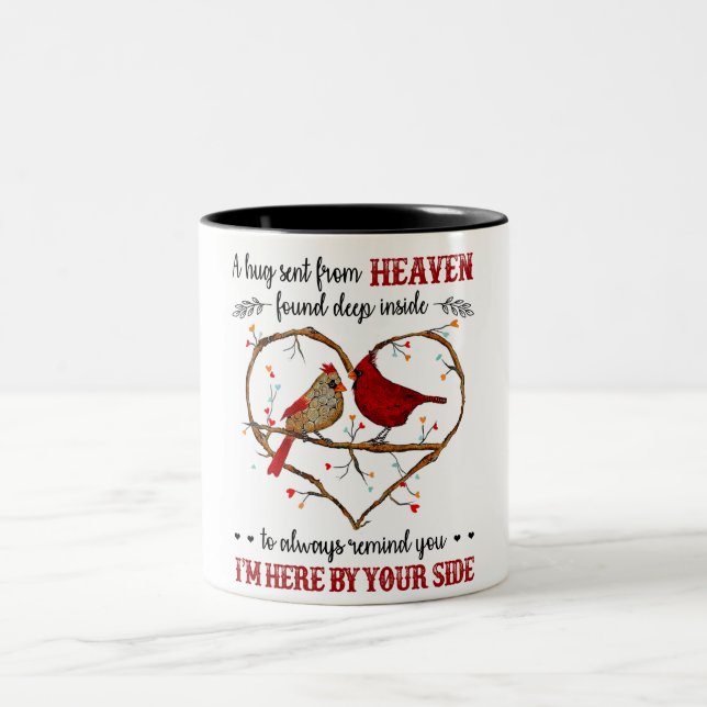 A Hug Sent From Heaven/Bereavement   Two-Tone Coffee Mug (Center)