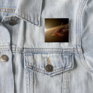 A Huge Eruption Around Star Ngc 2547-Id8. 15 Cm Square Badge