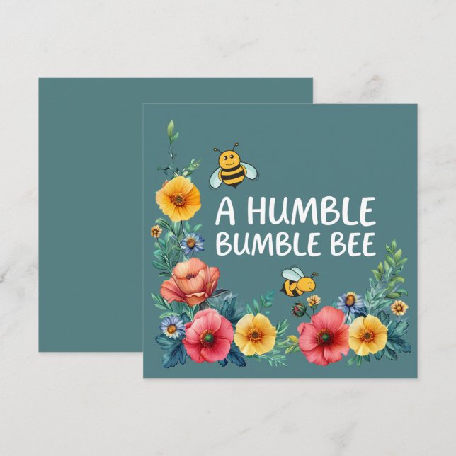 A Humble Bumble Bee Flat Card 2 (Front/Back)