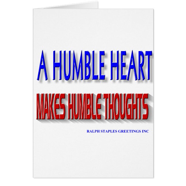 A HUMBLE HEART (Front)